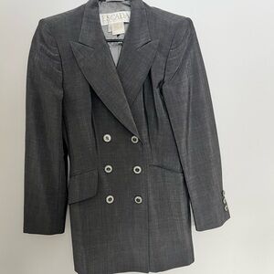 Escada Charcoal Double-Breasted Blazer